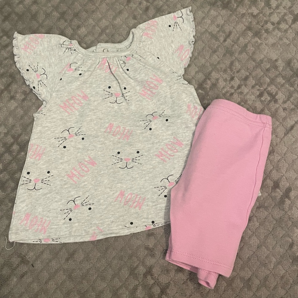 Cat outfit with Bike Shorts - Girl